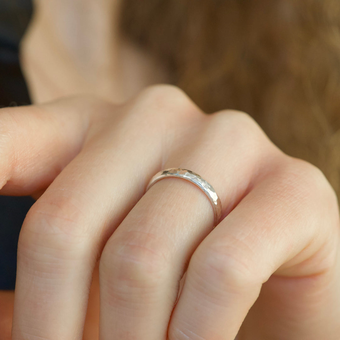 3mm Simple Hammered Band