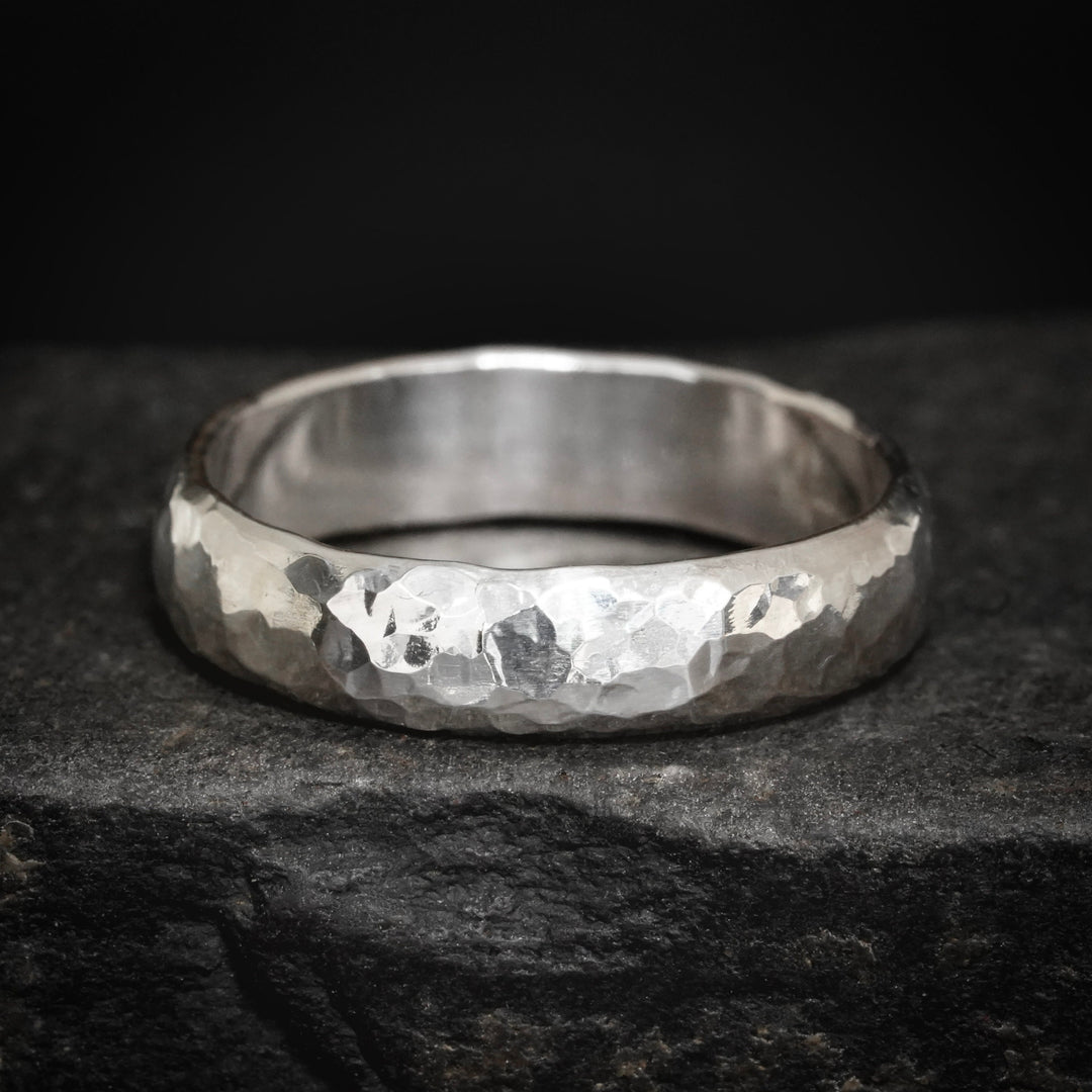 4.5mm Hammered Band Ring