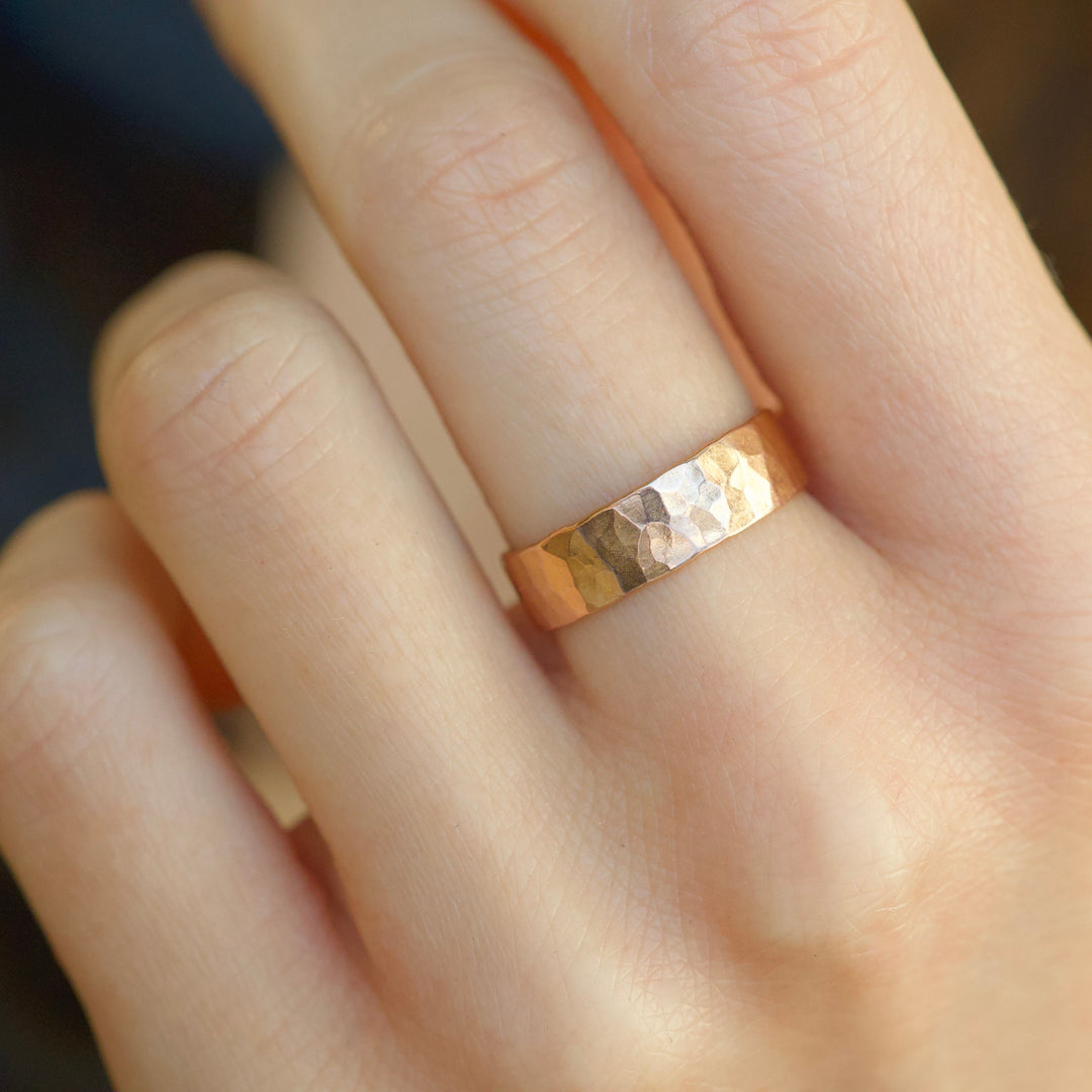 5mm Hammered Band Ring