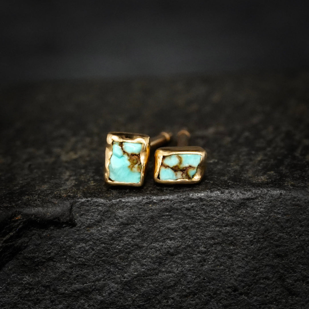 Raw Turquoise Studs