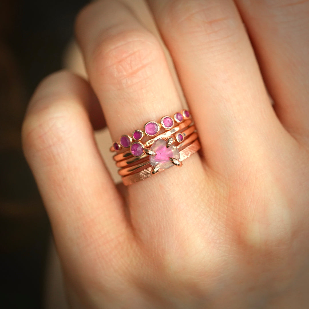 Natural Pink Ruby Ring