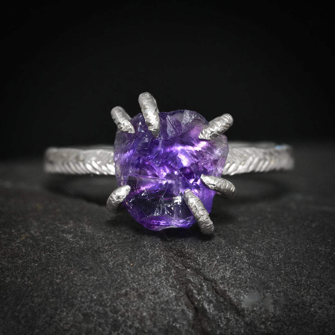 Raw Amethyst Ring