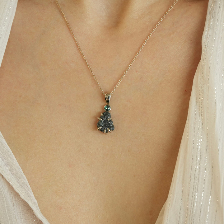 Raw Blue Diamond Necklace