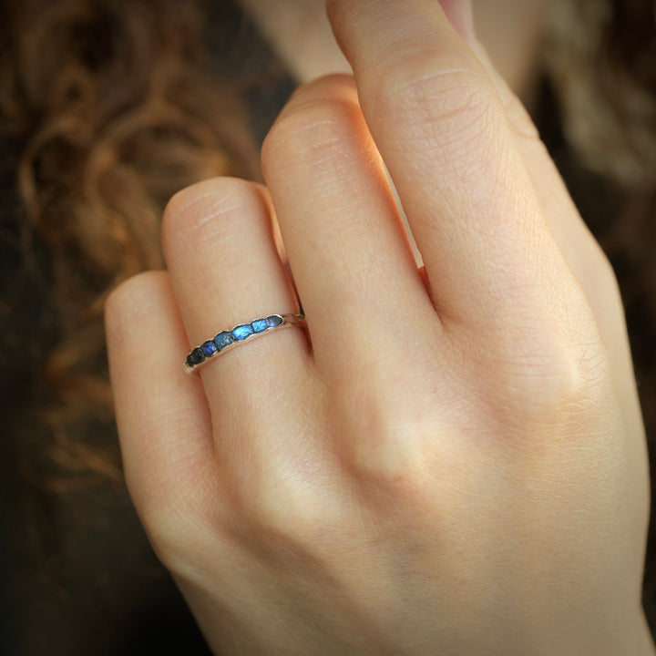 Rainbow Moonstone Ring