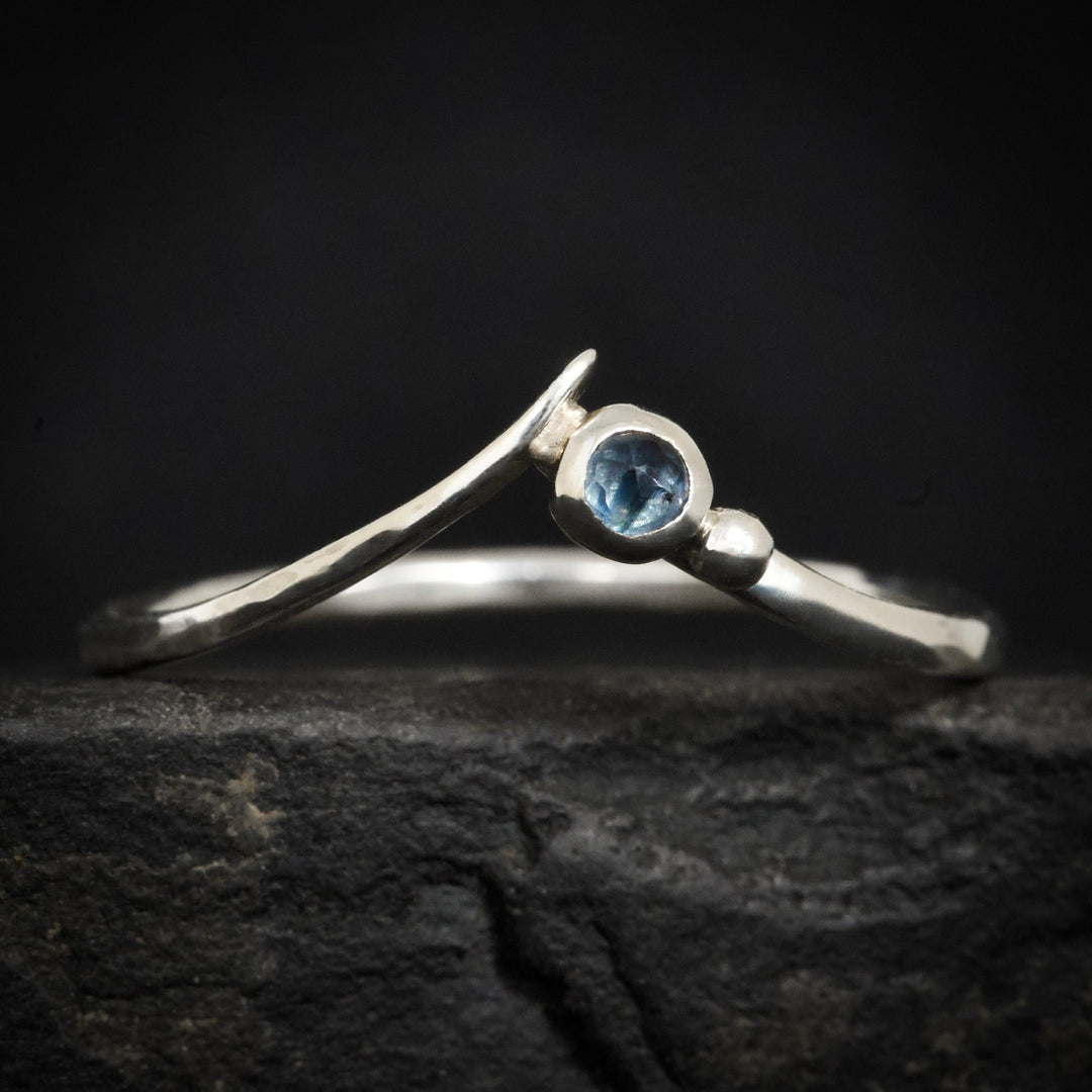 Sapphire Wave Rings