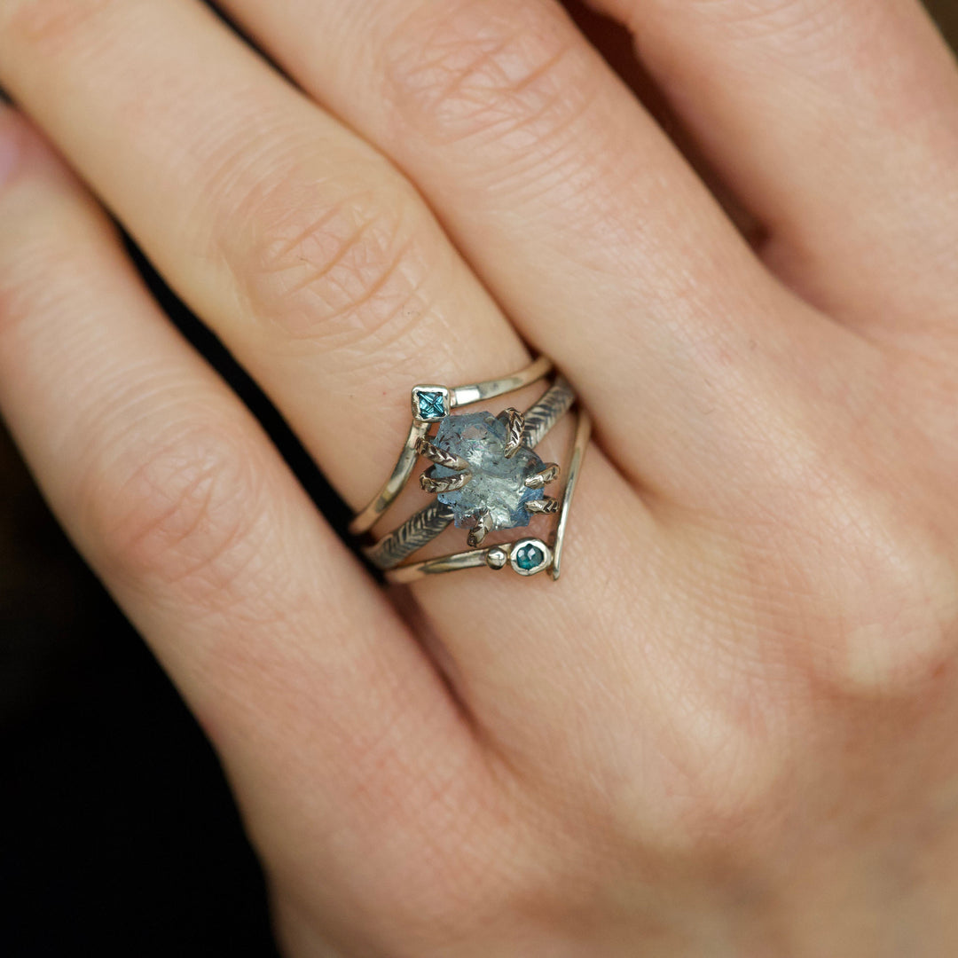 Raw Aquamarine Ring