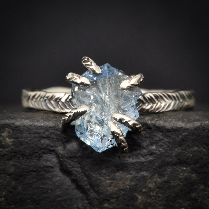 Raw Aquamarine Ring