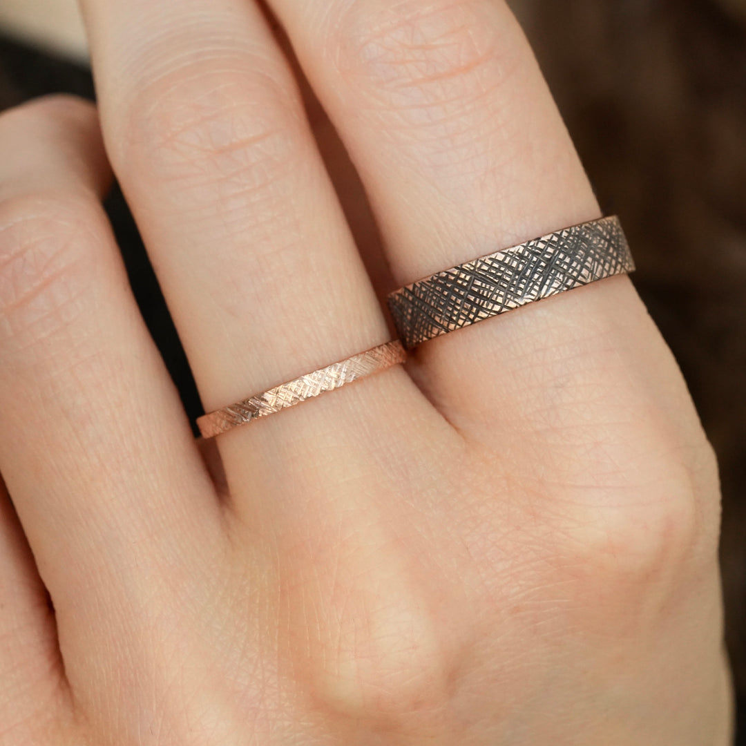 Patterned Wedding Band Ring