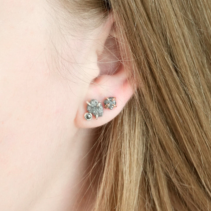 Grey Diamond Studs