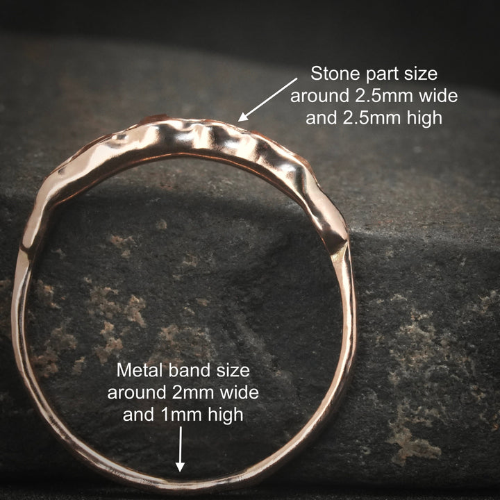 Rainbow Moonstone Ring: RTS Raw Rough Uncut Natural Untreated Rainbow Moonstone Stackable Wedding Band Ring in US size 5.25-9.5