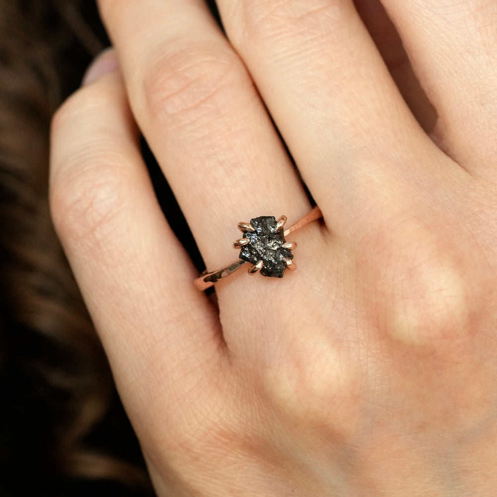 Black Diamond Engagement Ring