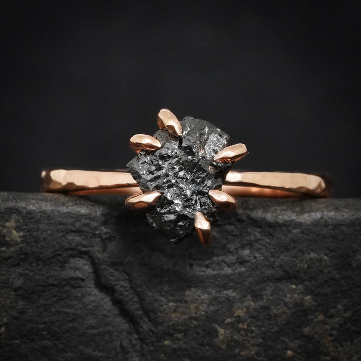 Black Diamond Engagement Ring