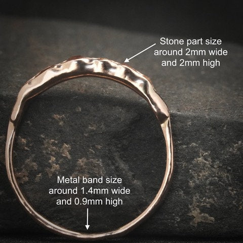 Raw Emerald Wave Ring