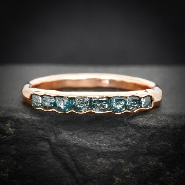 Raw Blue Diamond Band Ring