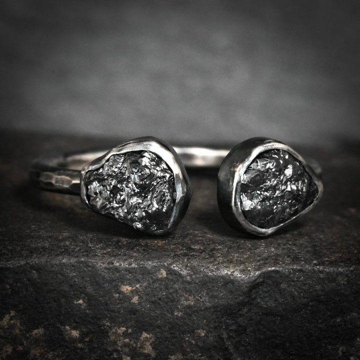 Adjustable Black Diamond Ring