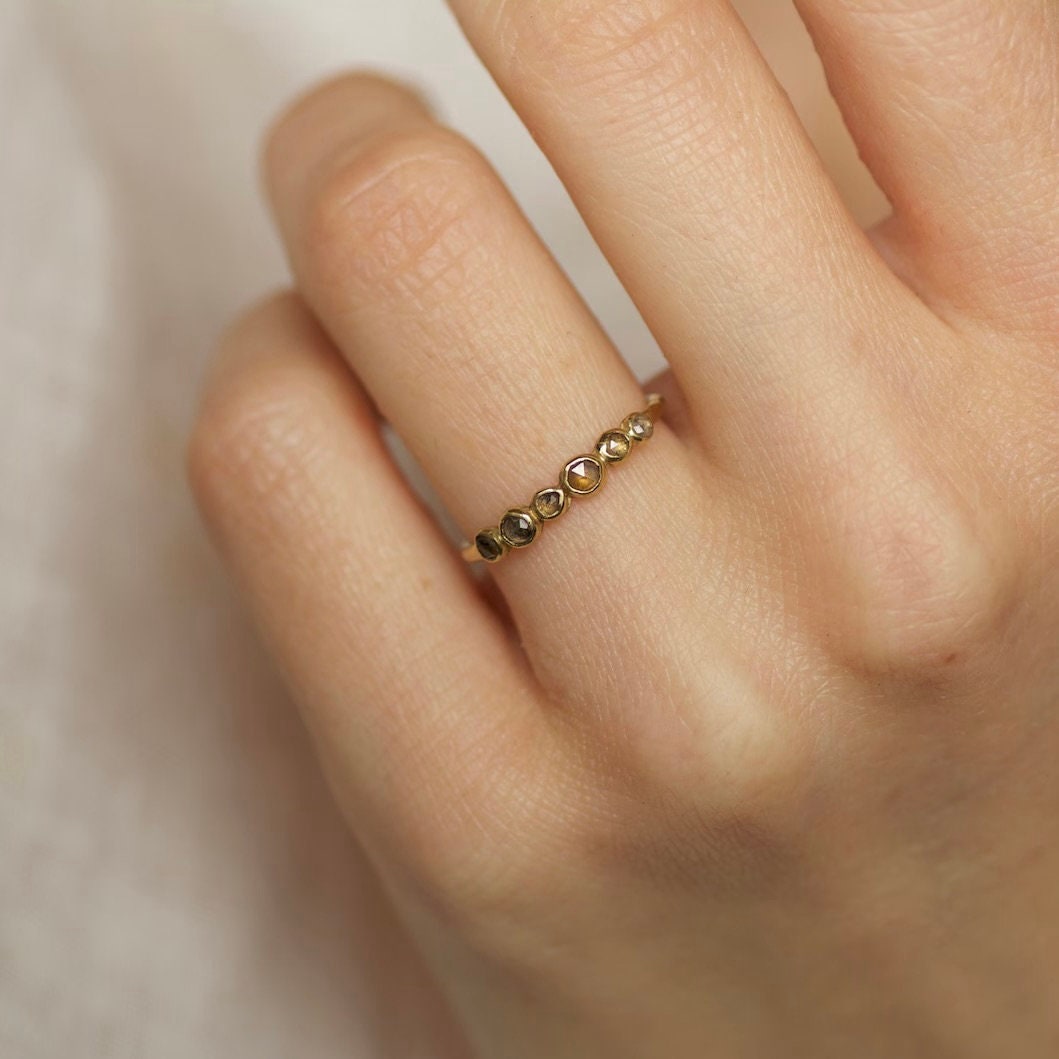 Brown Diamond Pebble Ring