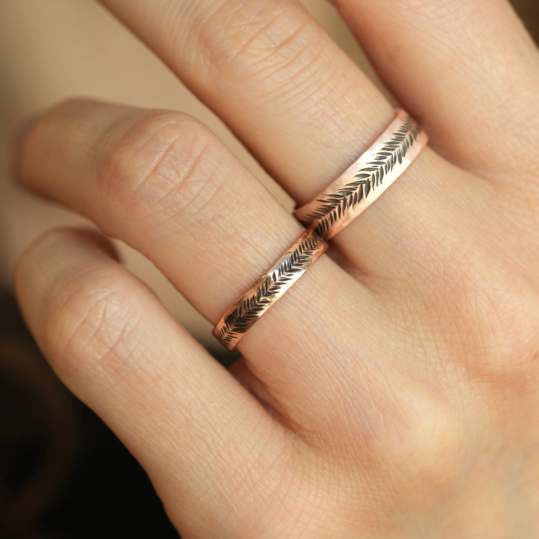 Single Rose Gold Band or SET of 2