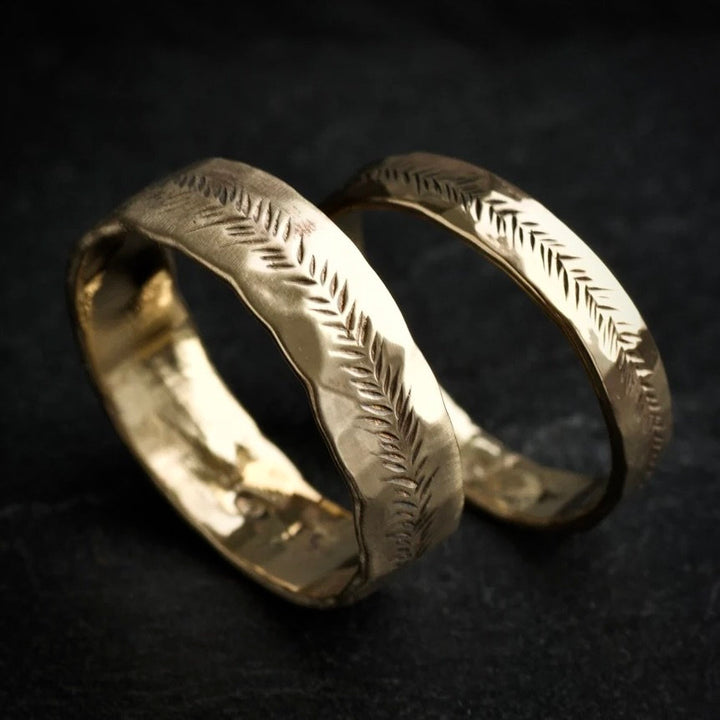 Single Gold Band or SET of 2 Rings