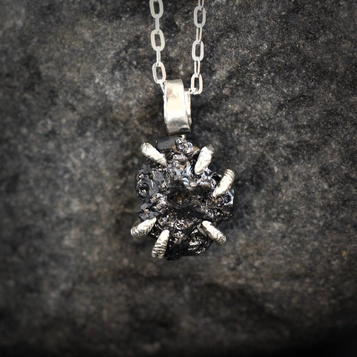 Rustic Raw Black Diamond Necklace