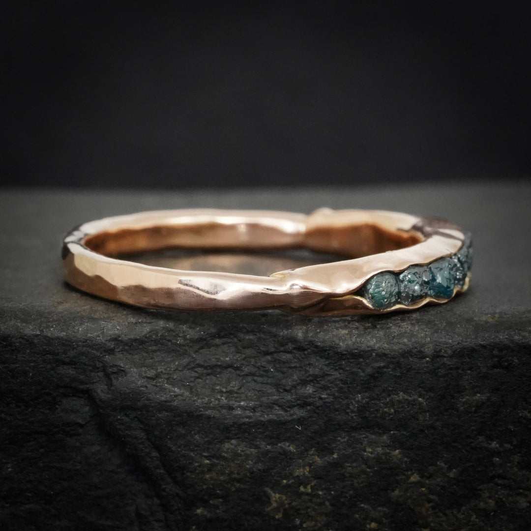 Raw Blue Diamond Band Ring