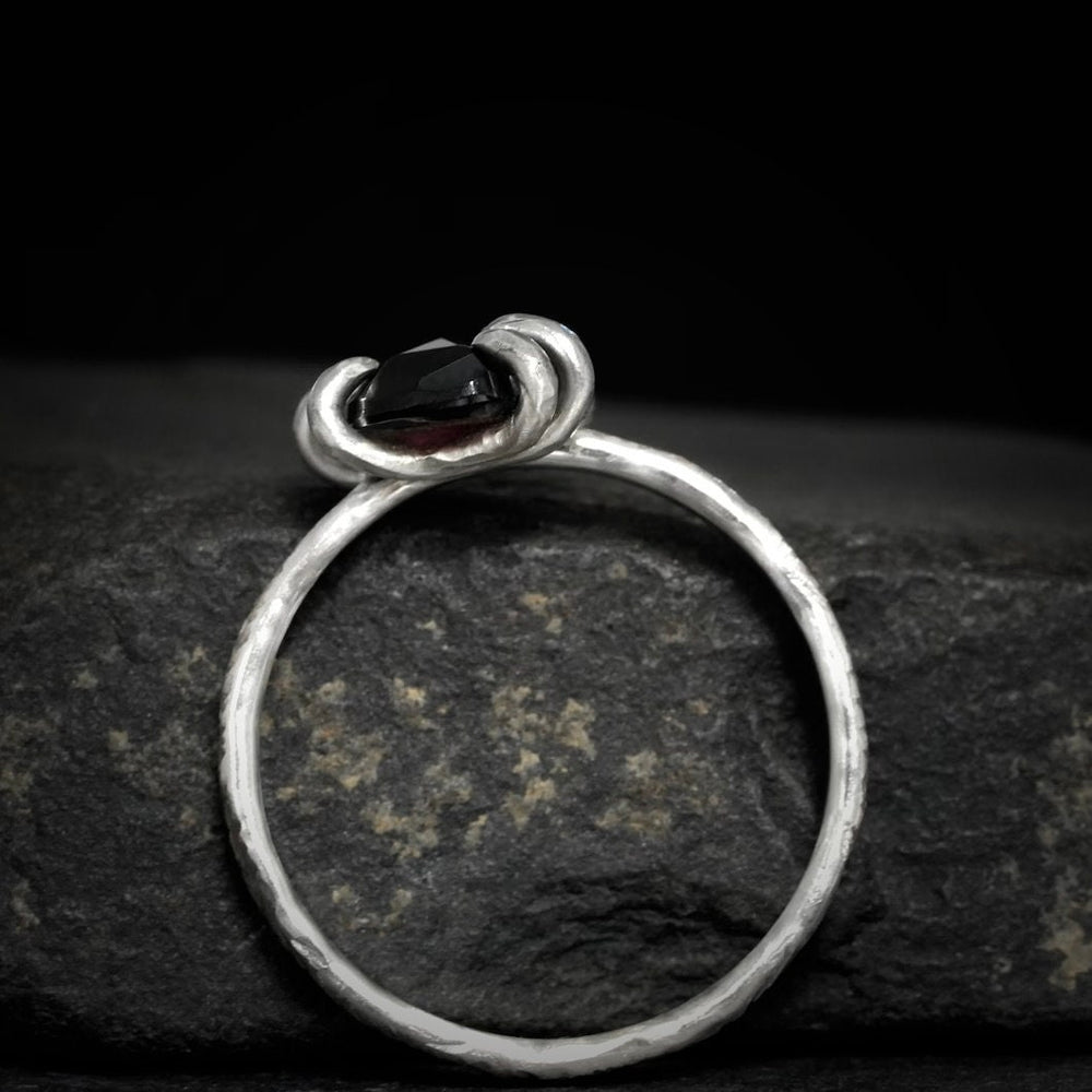 Rose Cut Garnet Ring