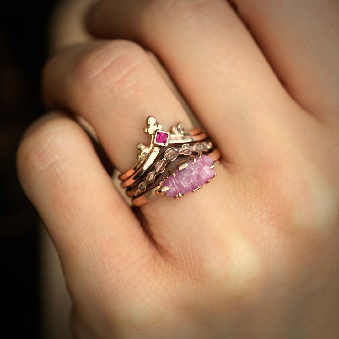 Raw Ruby Crystal Ring