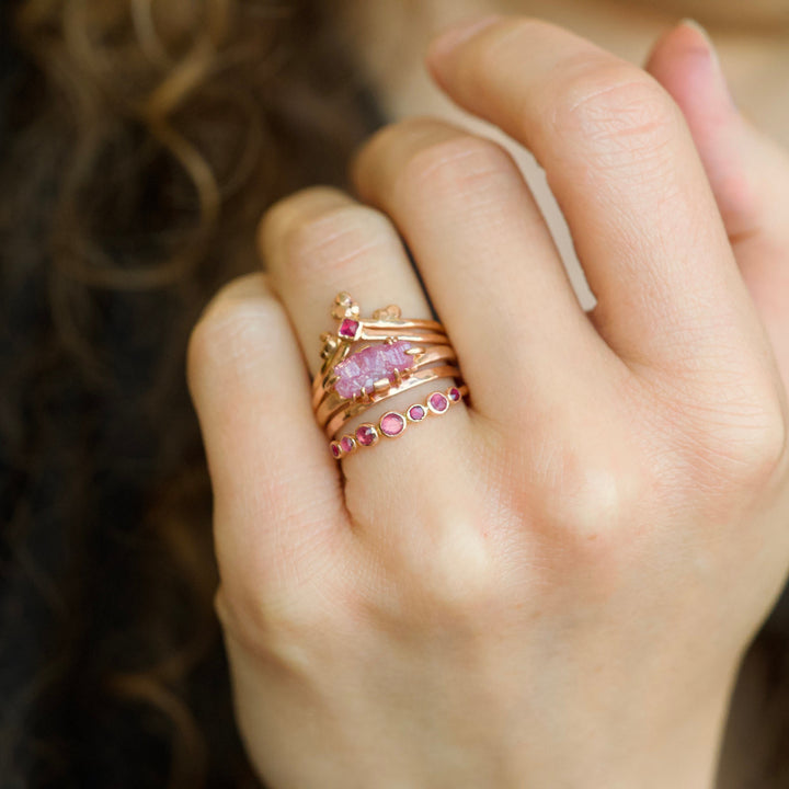 Raw Ruby Crystal Ring