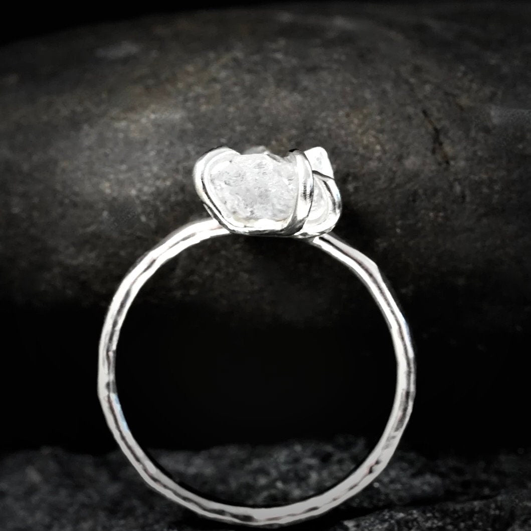 Raw Clear Quartz Ring