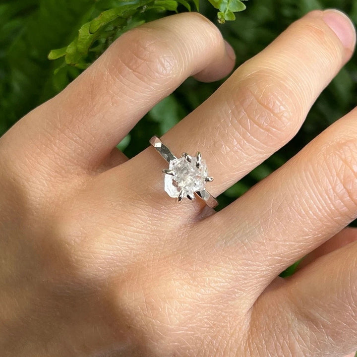 Raw Clear Quartz Ring