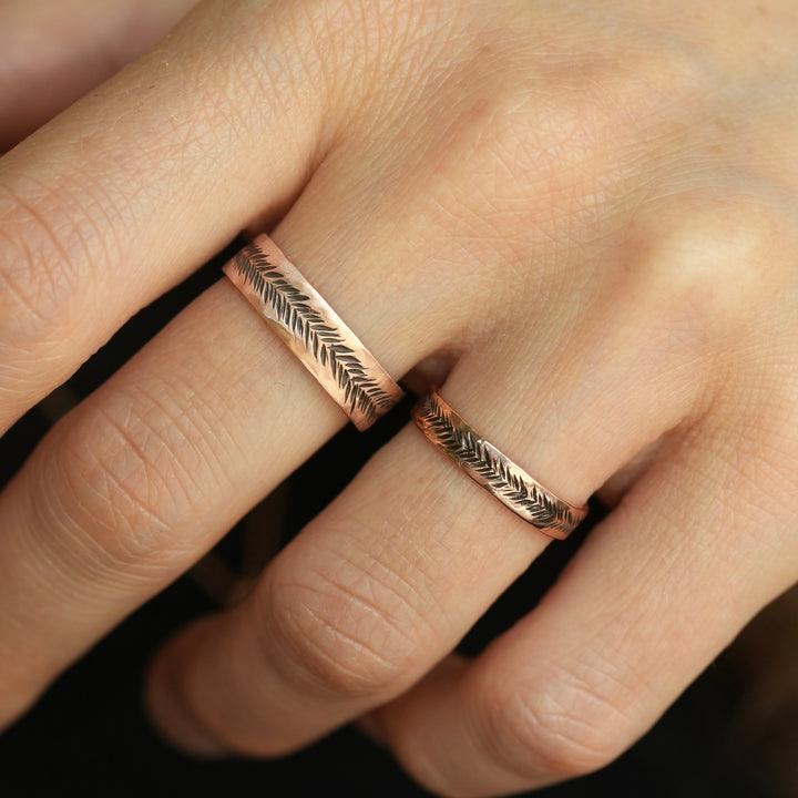 Single Rose Gold Band or SET of 2