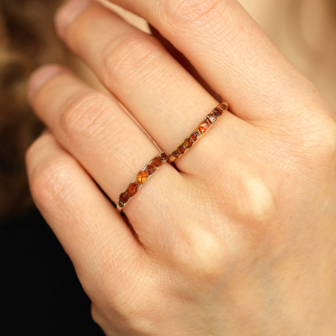 Raw Citrine Band Ring