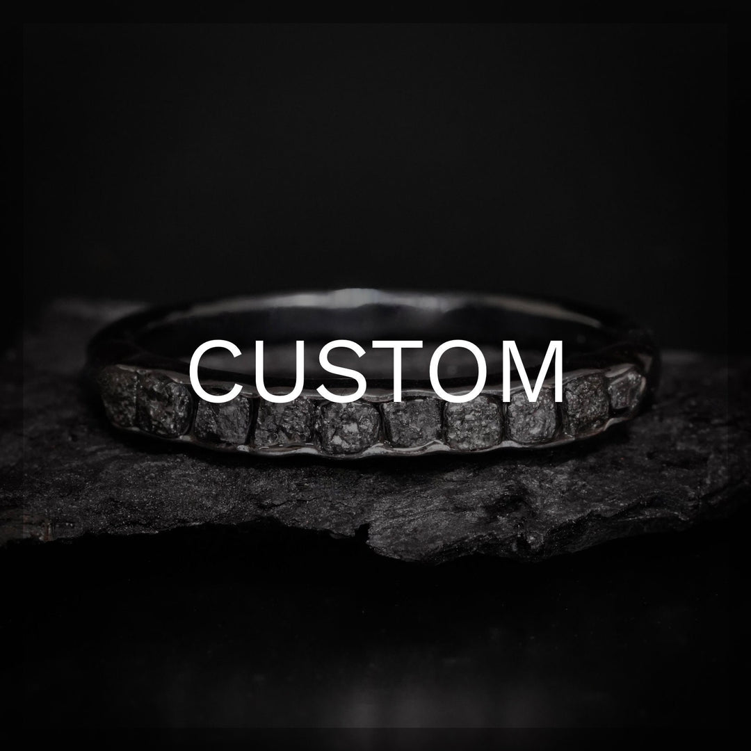 Raw White Diamond in 14k White Gold