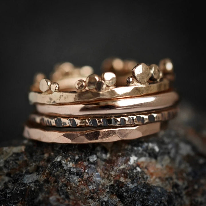 Textured Ring Set