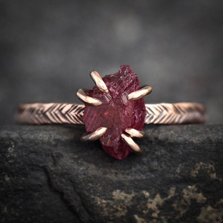 Raw Ruby Ring. Rustic Alternative Natural Untreated Raw Rough Tanzania Ruby Engagement Ring. Ruby Ring. Raw Ruby Ring. Ruby Engagement Ring