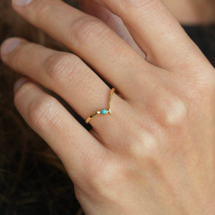 Turquoise Wave Ring