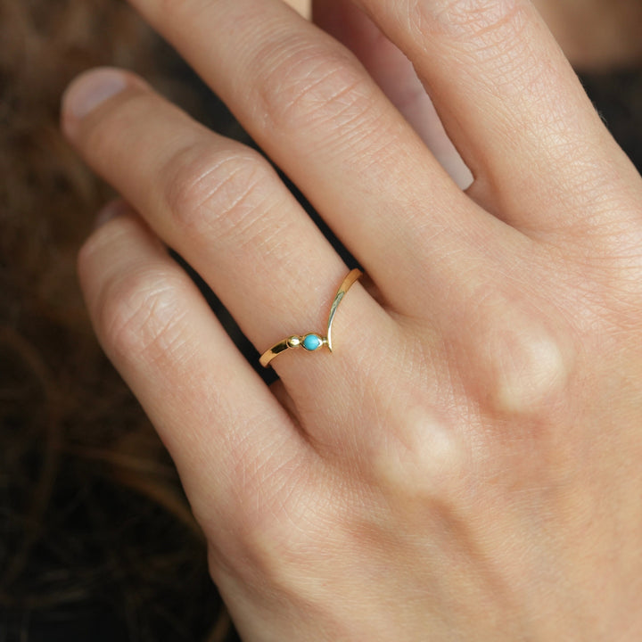 Turquoise Wave Ring