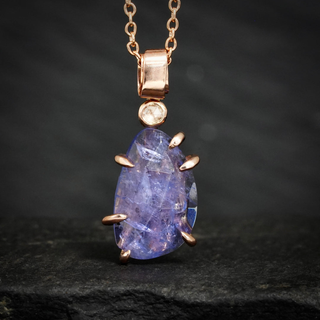 RTS 14k Rose Gold Tanzanite Necklace