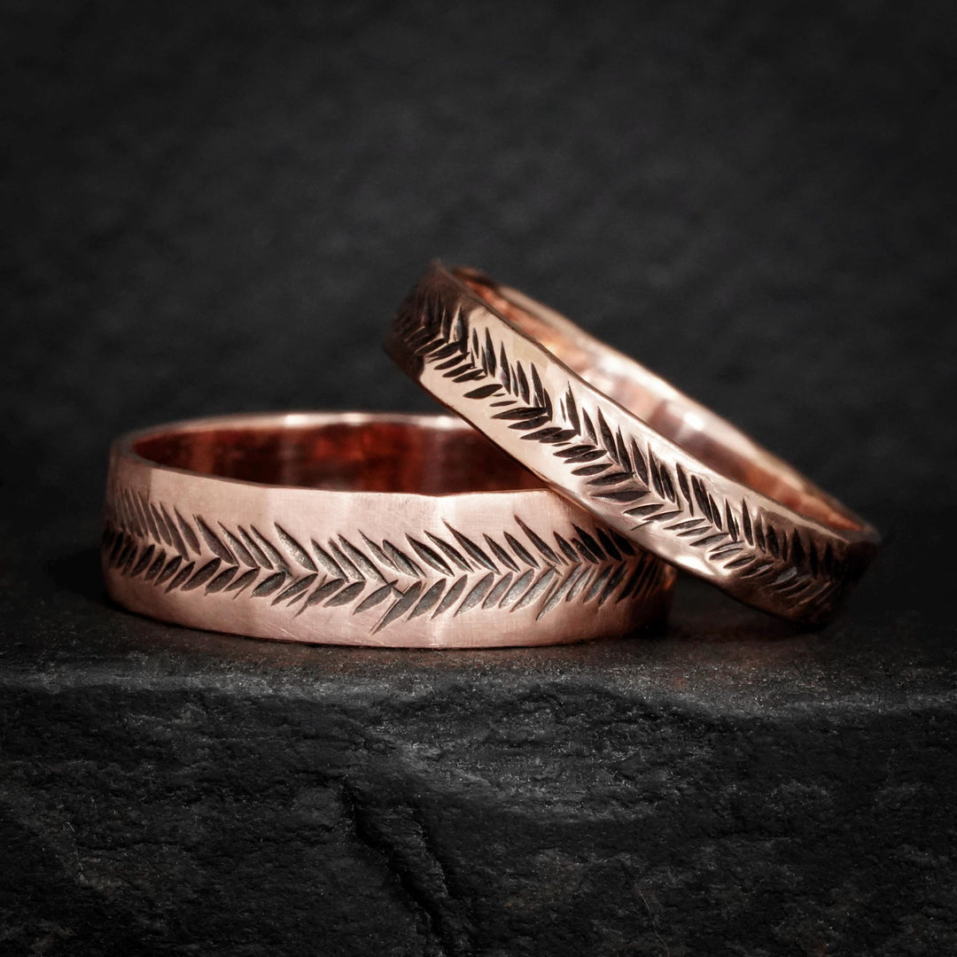 Single Rose Gold Band or SET of 2