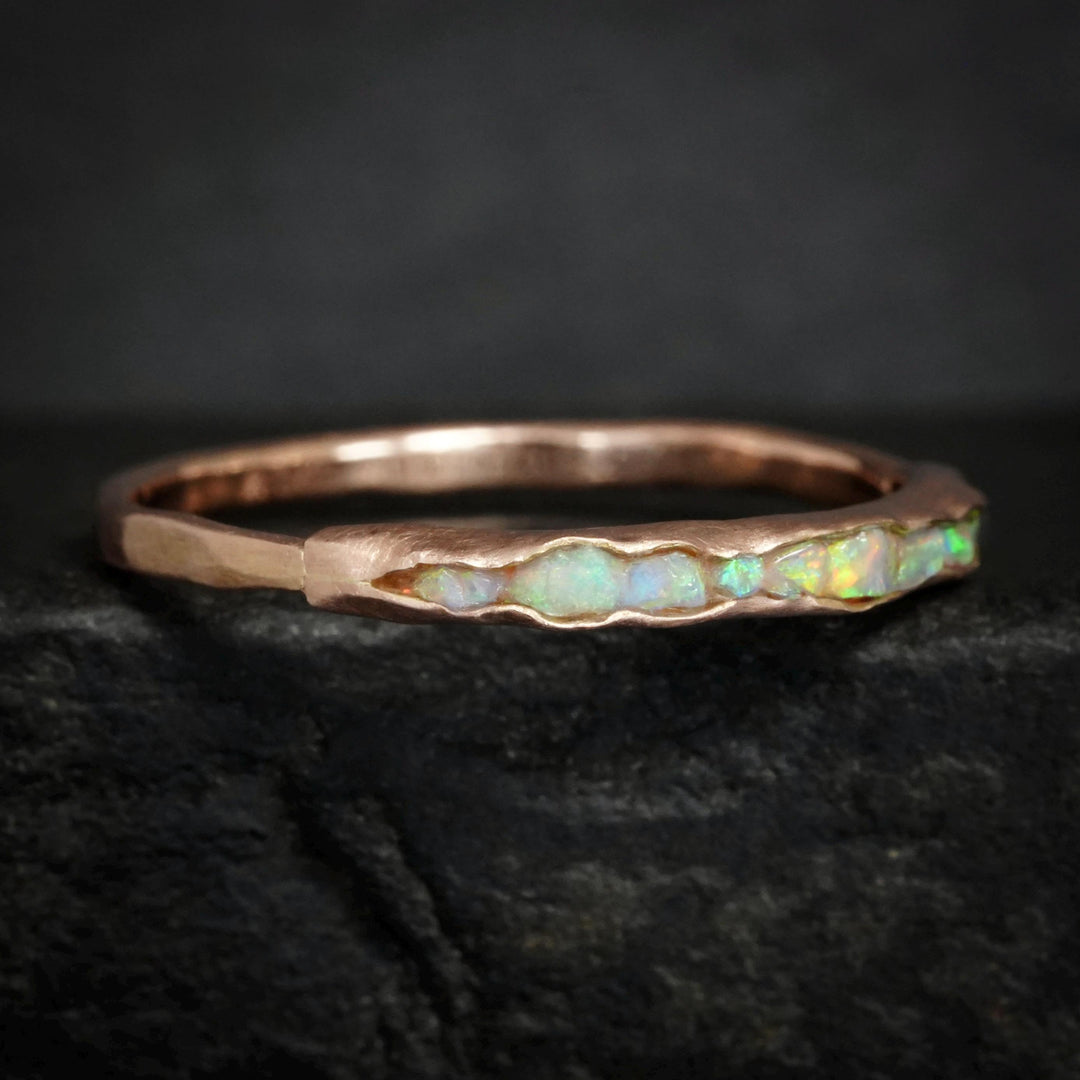 Opal Wedding Ring Set