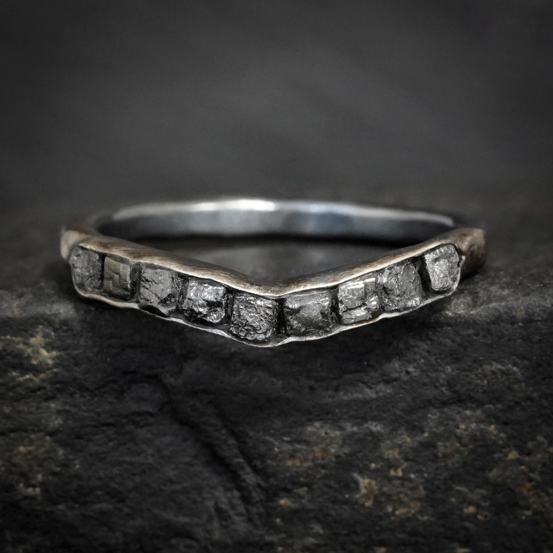 Black Diamond Wave Ring