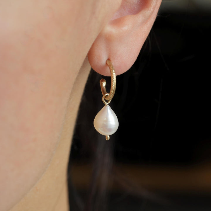 Freshwater Pearl Hoop Earrings