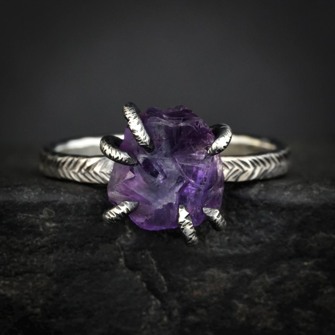 Raw Amethyst Ring