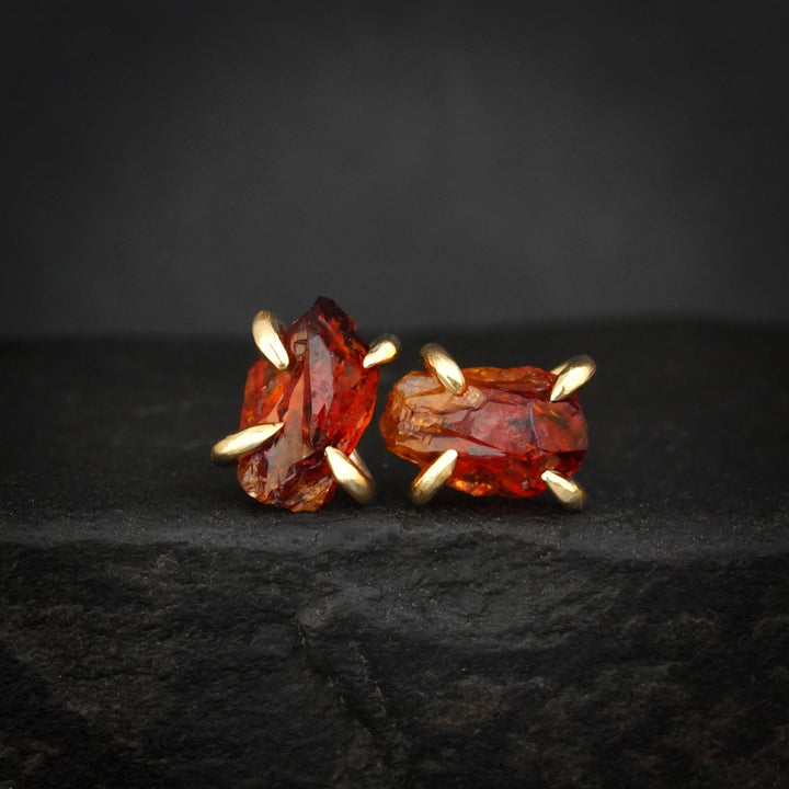 Raw Citrine Studs