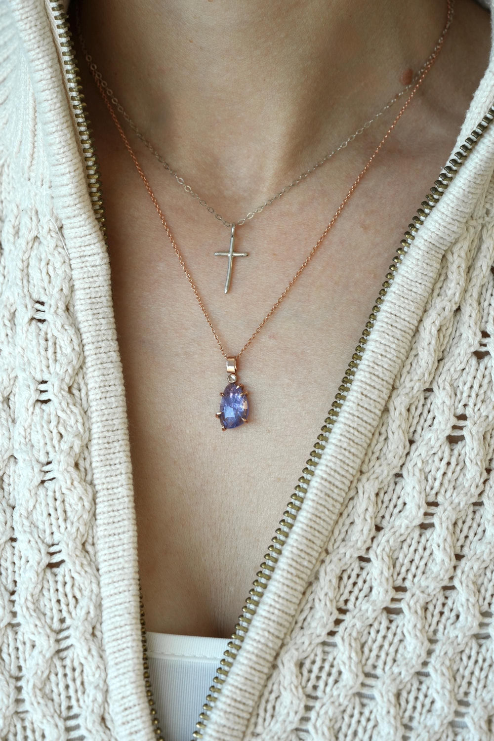 RTS 14k Rose Gold Tanzanite Necklace