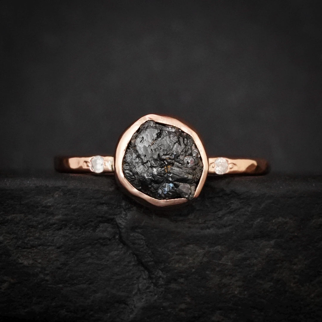 Black Diamond Engagement Ring