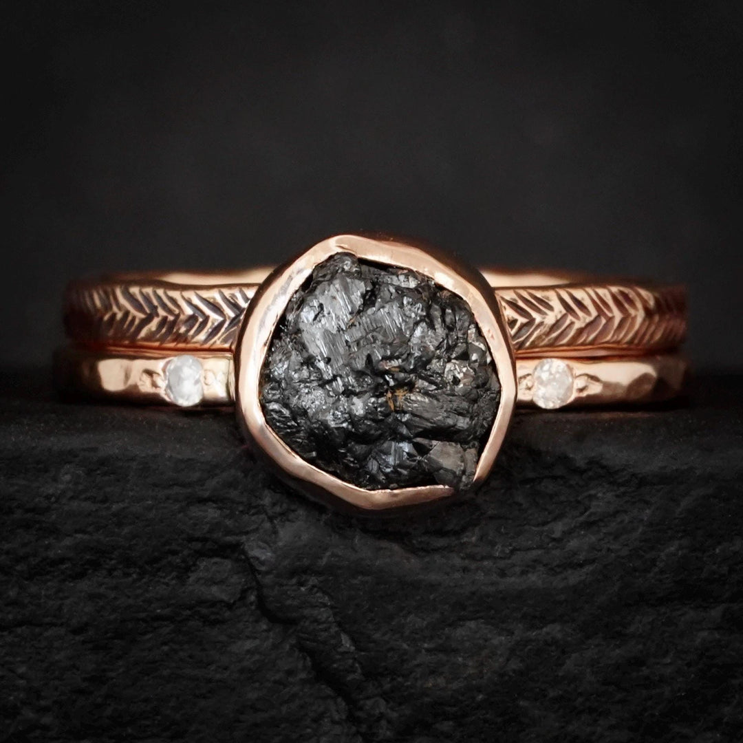 Black Diamond Engagement Ring