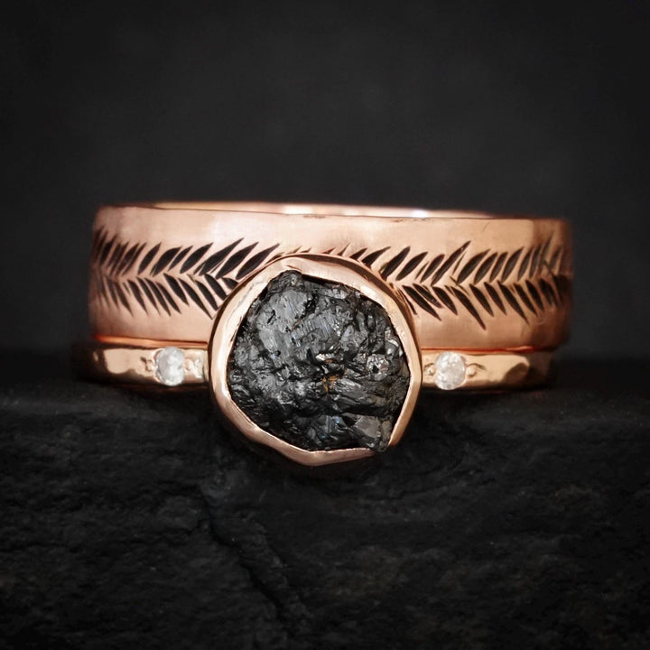 Black Diamond Engagement Ring