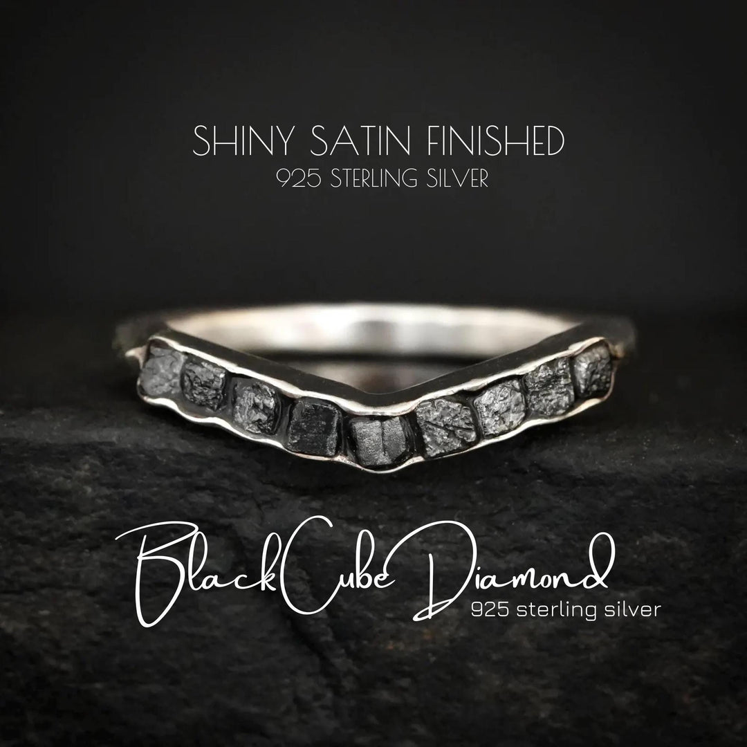 Black Diamond Wave Ring