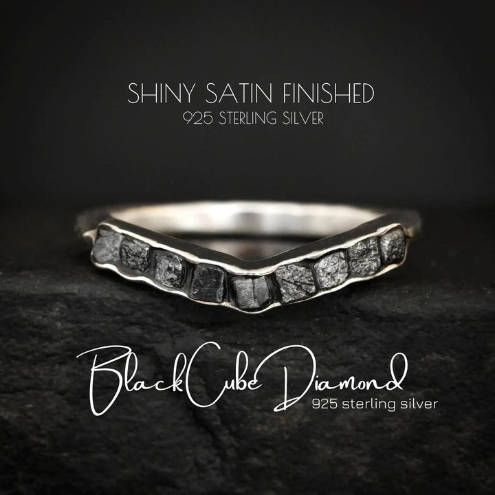 Black Diamond Wave Ring