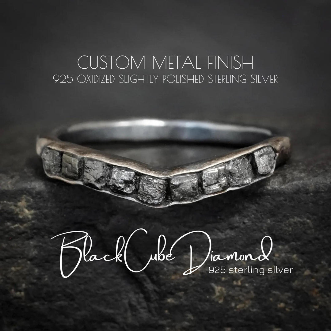 Black Diamond Wave Ring